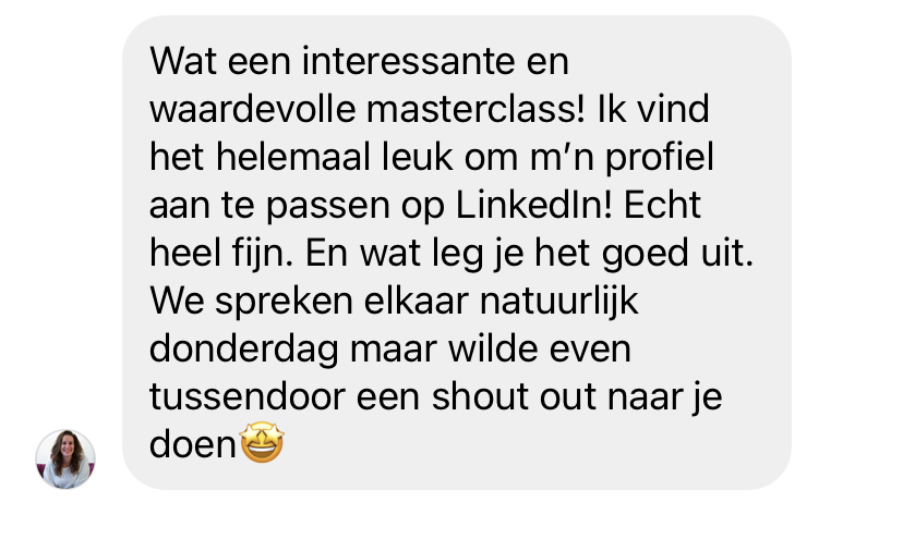 Marjolein Tiemessen - LinkedIn Masterclass